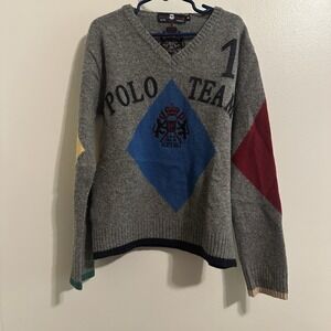 Polo team Metro Company Vintage Wool Sweater 8 Youth 1990s Y2K‎